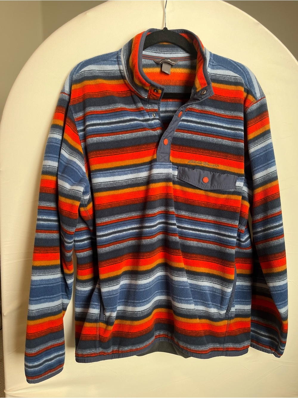 Eddie Bauer Multicolor Striped Fleece Men's Large - Picture 2 of 11